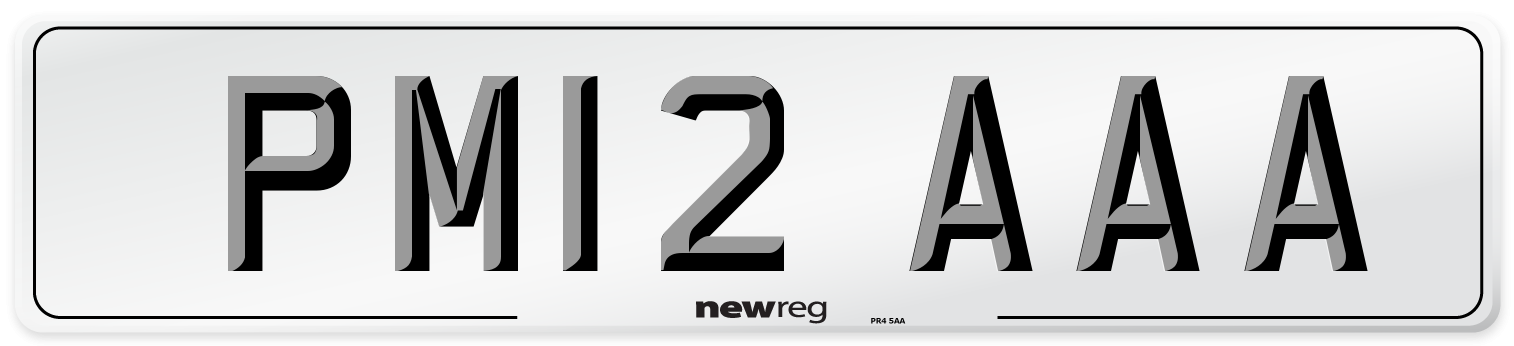 PM12 AAA Number Plate from New Reg
